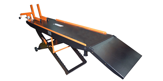 Mesa Elevadora para Motos Neumatica Alto y Bajo Cilindraje Negro-naranja (207102)