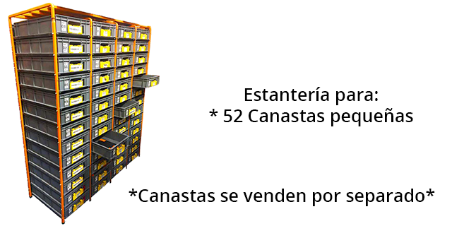 Estanteria Modular Imbra 4 Modulos para 52 Canastas Pequeñas (207135)