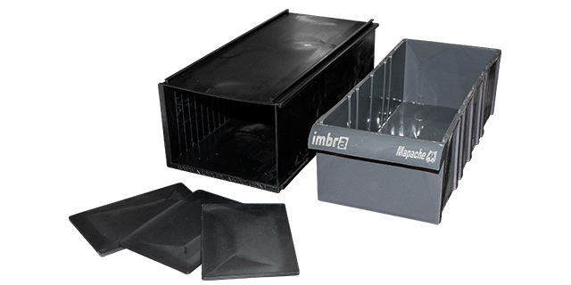 GAVETERO MODULAR MEDIANO CERRADO 25cmx12cmx8.5cm NEGRO